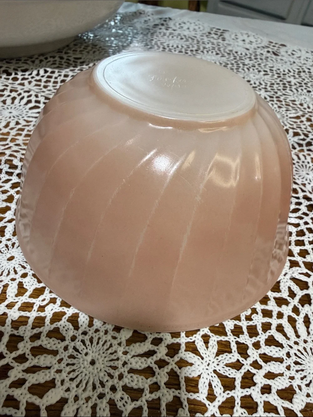 Vintage Fire King Rainbow swirl mixing bowl set of 2